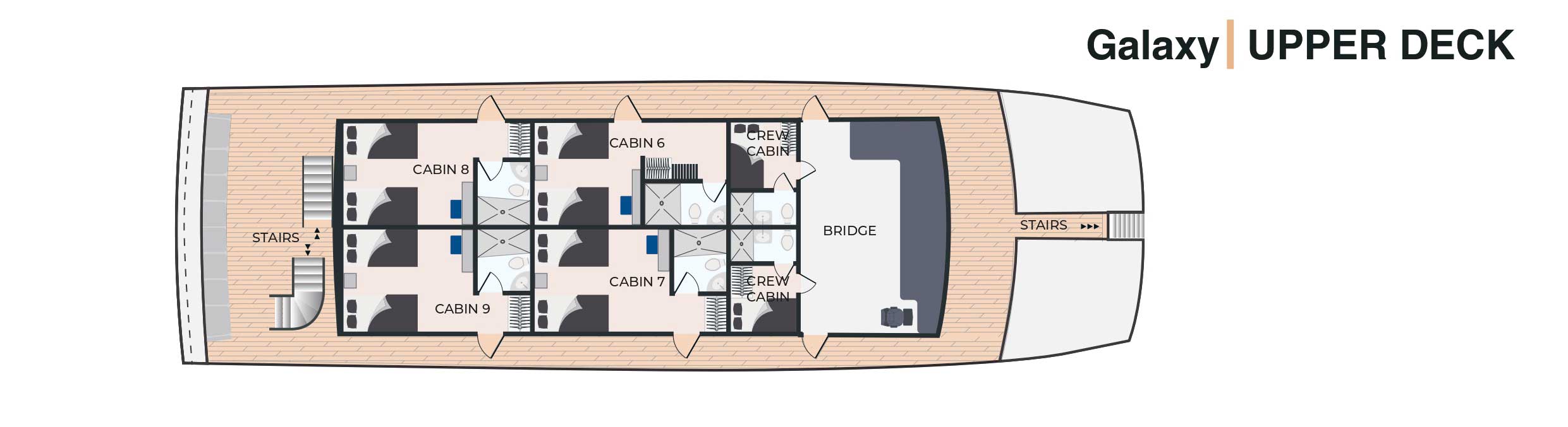 Sundeck and Upper Deck - Galaxy Yacht
